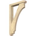 Ekena Millwork Imperial Arts and Crafts Rough Sawn Bracket w/ Offset Brace, Douglas Fir, 4"W x 20"D x 32"H BKT0402X20X32IMP03RDF